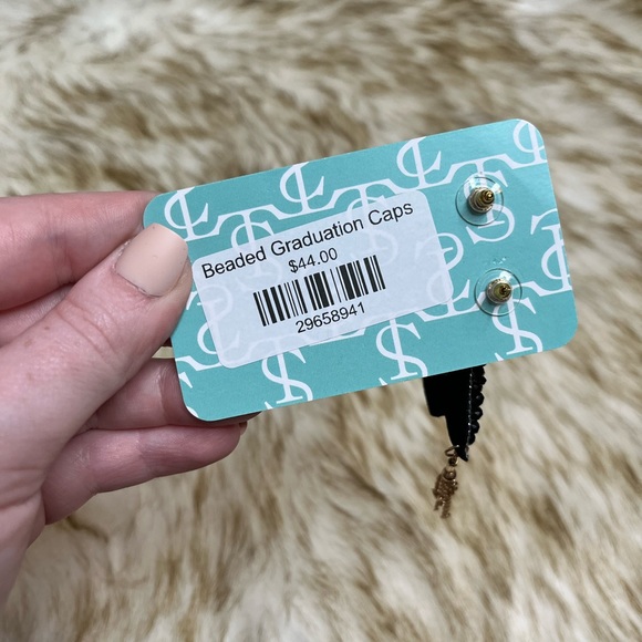 Taylor Shaye Designs - Black & Gold 2022 Graduation Cap Earrings - Picture 7 of 7